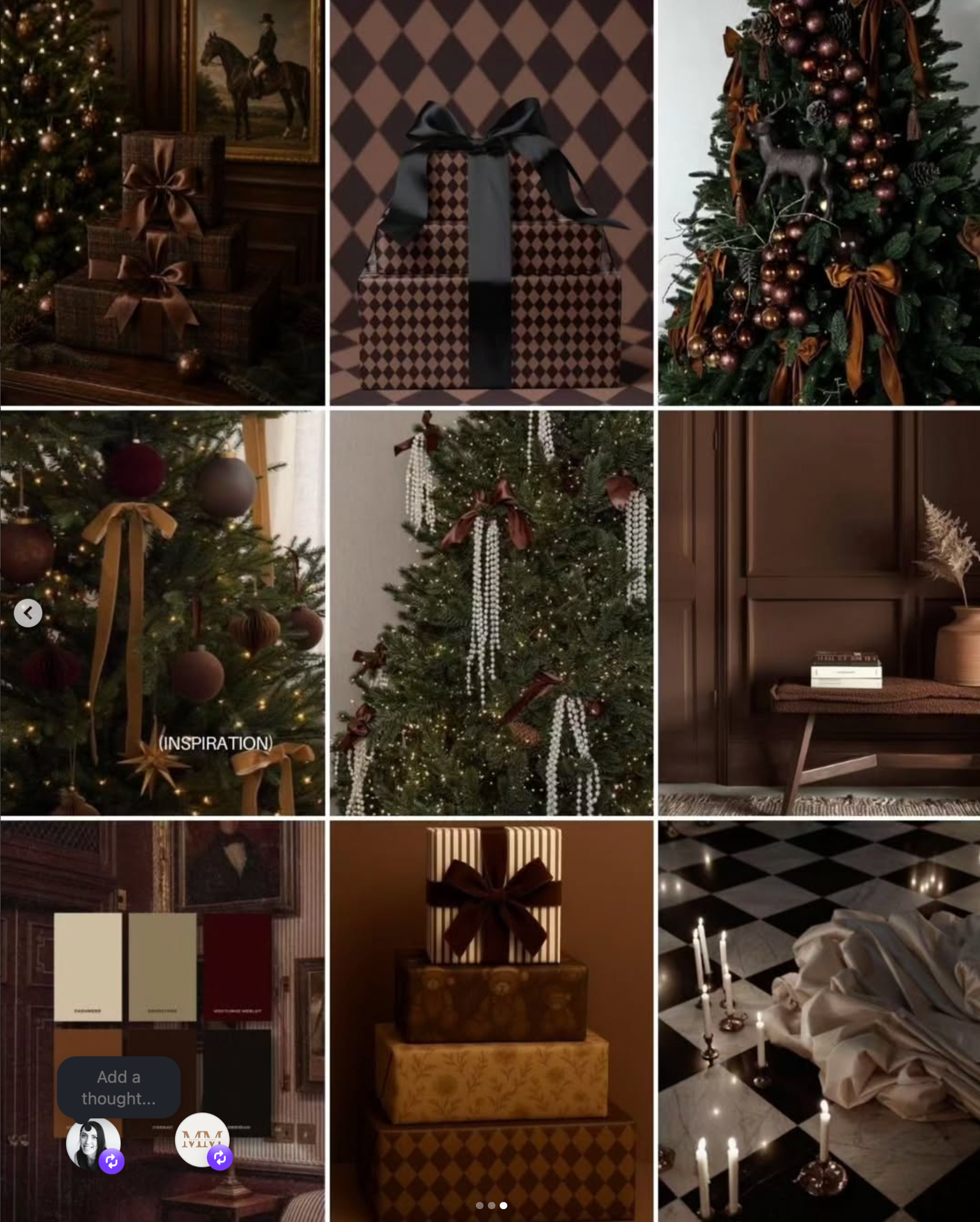 Barrie Christmas set mood board
